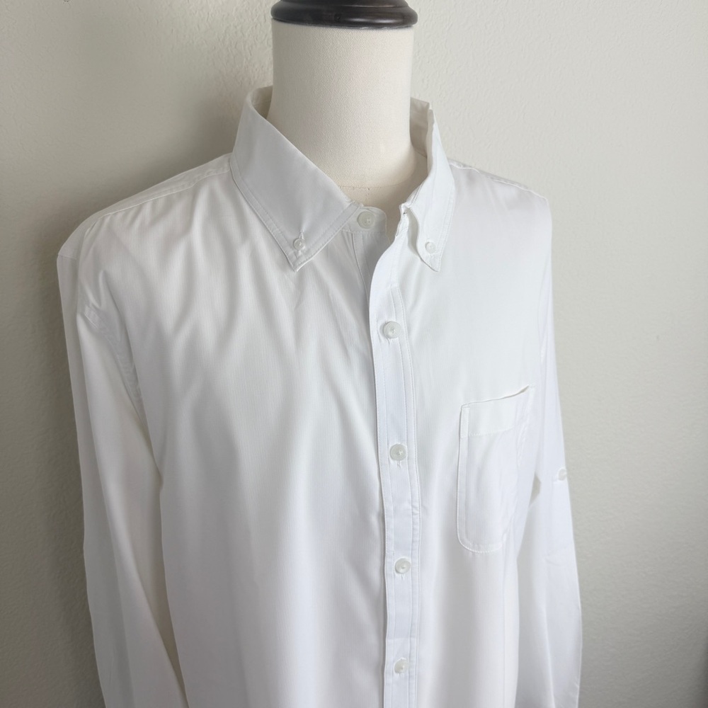 Coolibar Men's Aricia Sun Shirt White XL - Picture 5 of 14